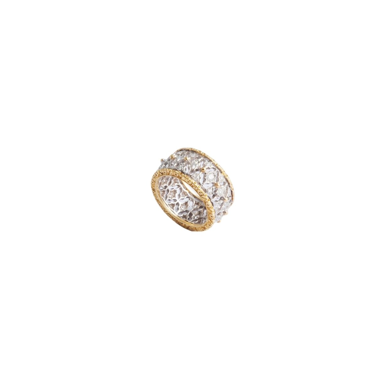 Bague BUCCELLATI en or jaune, modèle "Dentelles" - Castafiore