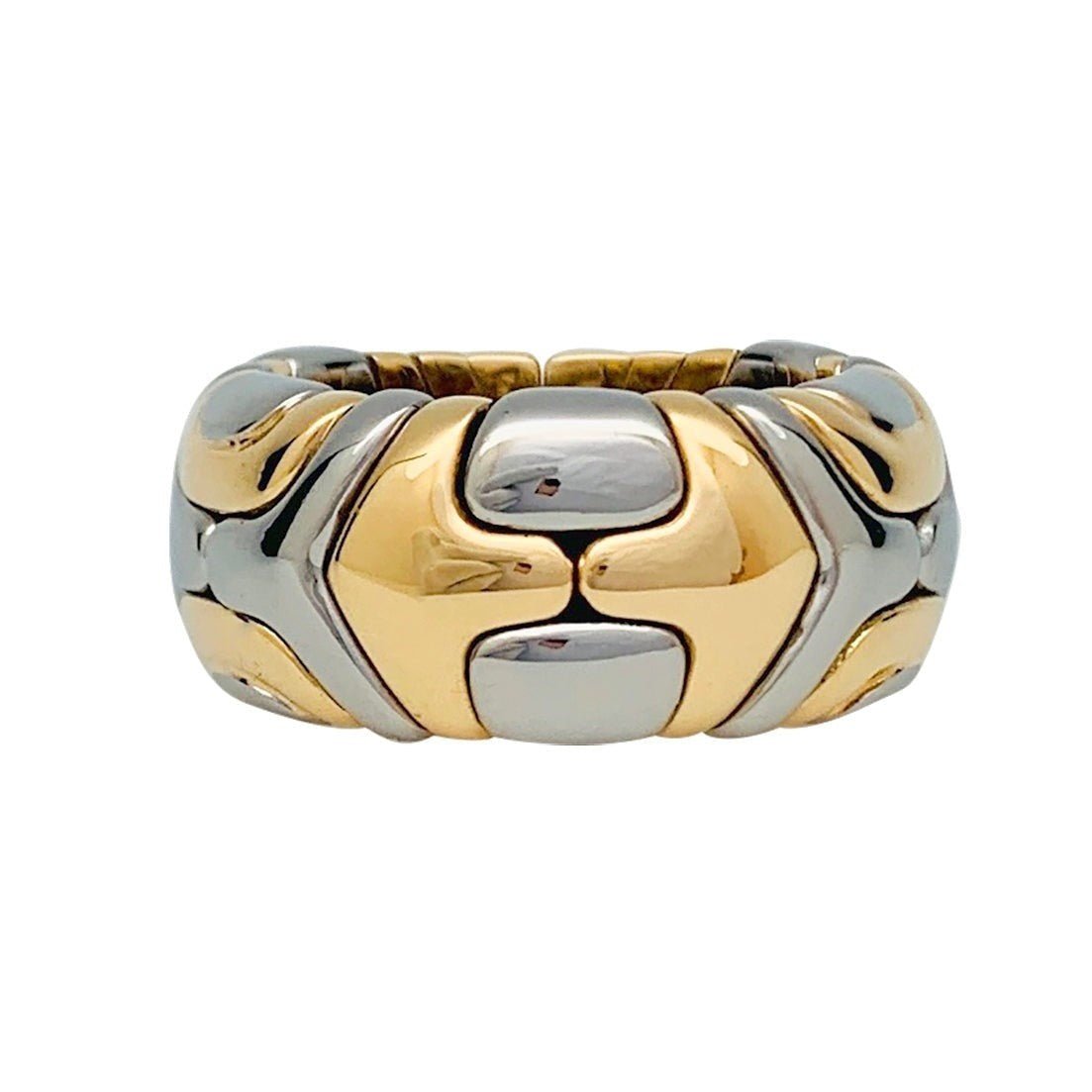 Bague Bulgari, "Alveare", or jaune et acier - Castafiore
