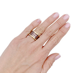 Bague BULGARI "B.Zero1" en or rose et cermet - Castafiore