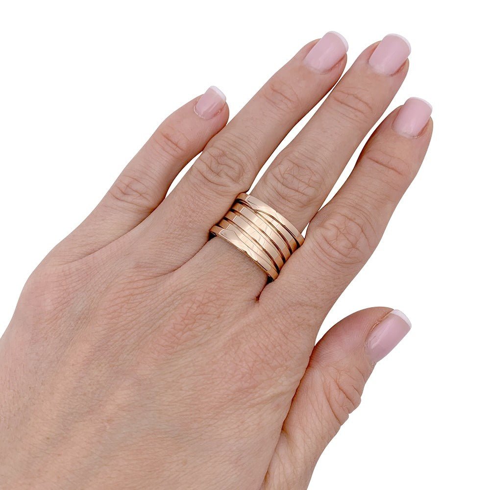 Bague BULGARI, “B.Zero1 XXth Anniversary”, en or rose - Castafiore