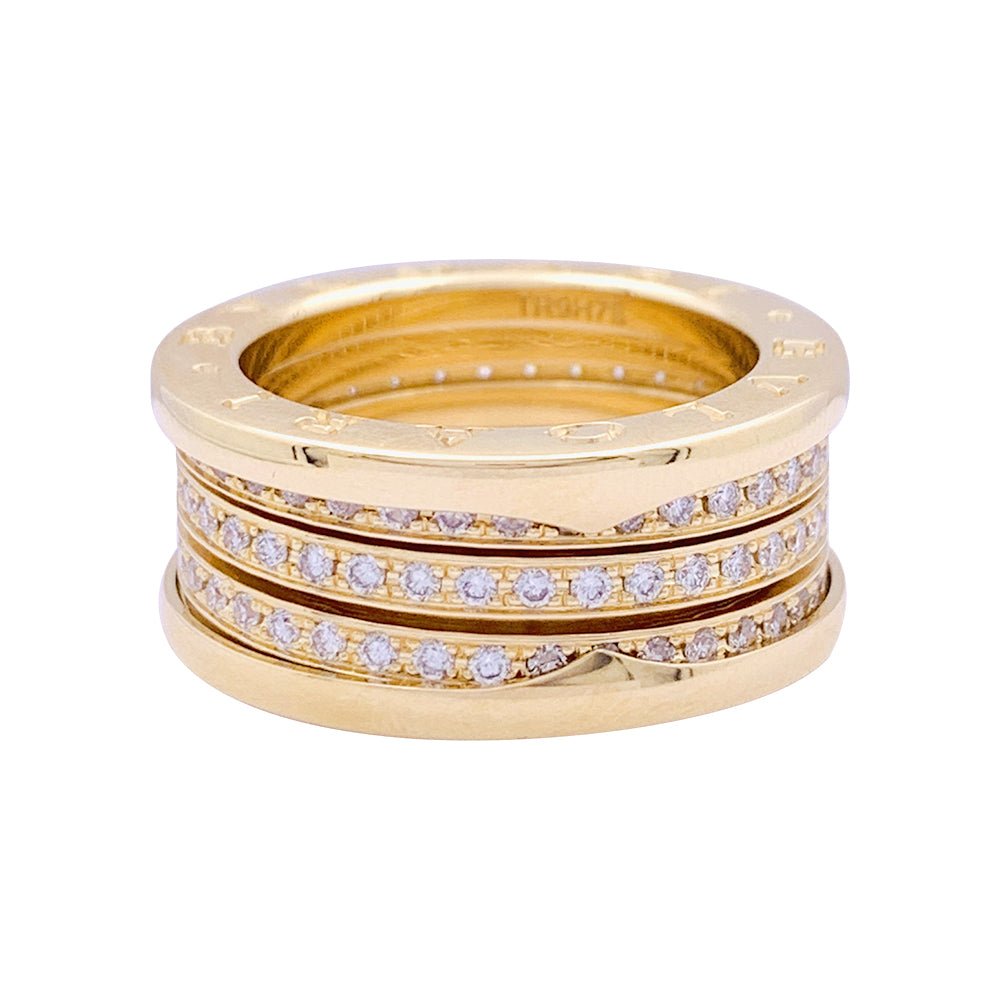 Bague BULGARI en or jaune et diamants Castafiore