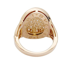 Bague BULGARI modèle "Bulgari Bulgari", en or rose et diamants - Castafiore