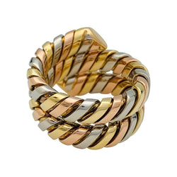 Bague BULGARI, "Tubogas", trois ors - Castafiore