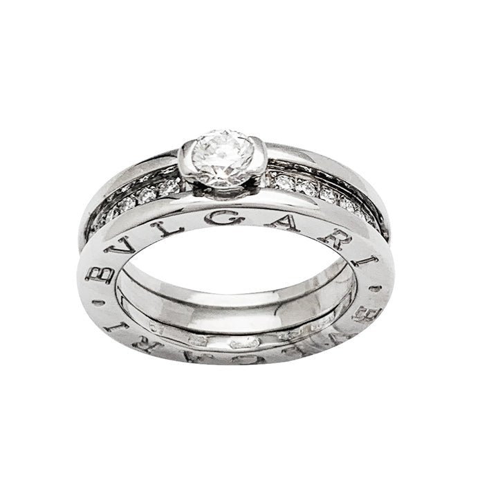 Bague "B.Zero1" BULGARI, or blanc et diamants - Castafiore