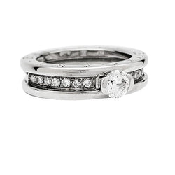 Bague "B.Zero1" BULGARI, or blanc et diamants - Castafiore
