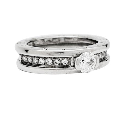 Bague "B.Zero1" BULGARI, or blanc et diamants - Castafiore