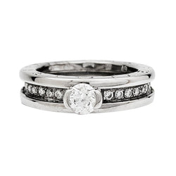 Bague "B.Zero1" BULGARI, or blanc et diamants - Castafiore
