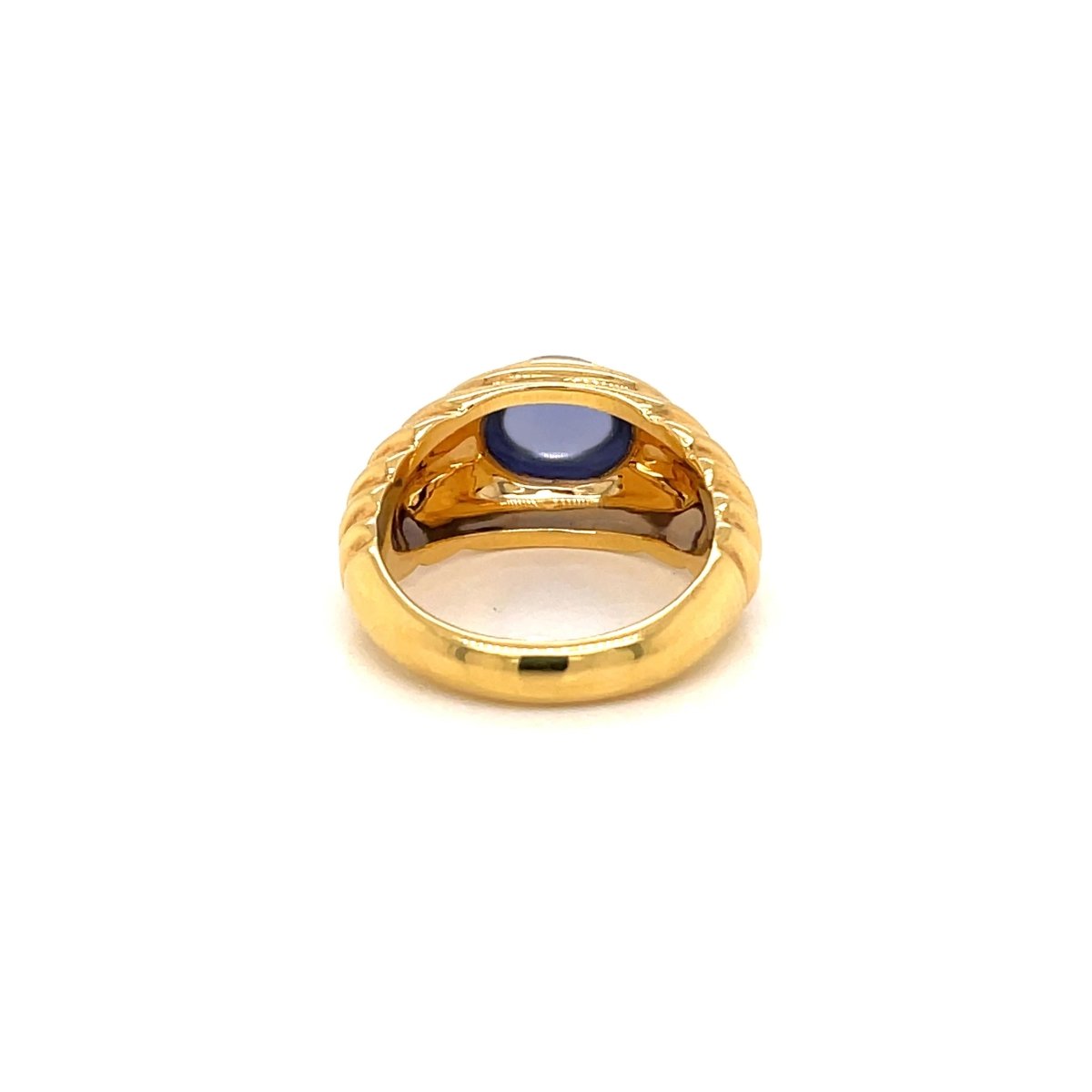 Bague Cabochon BULGARI, or jaune et cordiérite - Castafiore