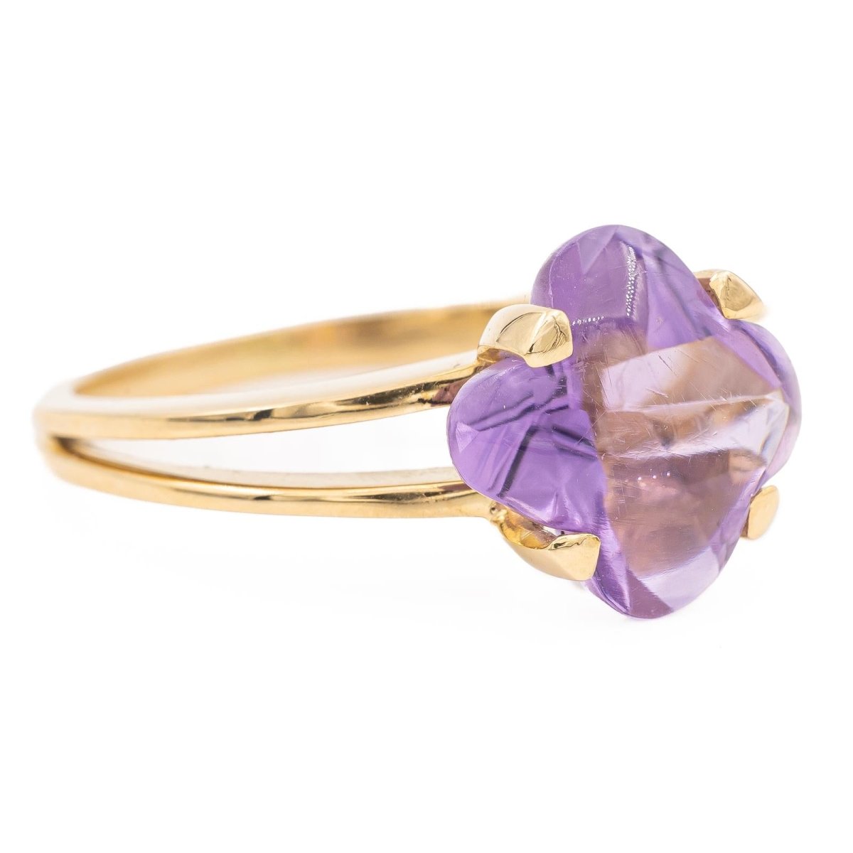 CACHAREL ring in yellow gold and amethyst Castafiore