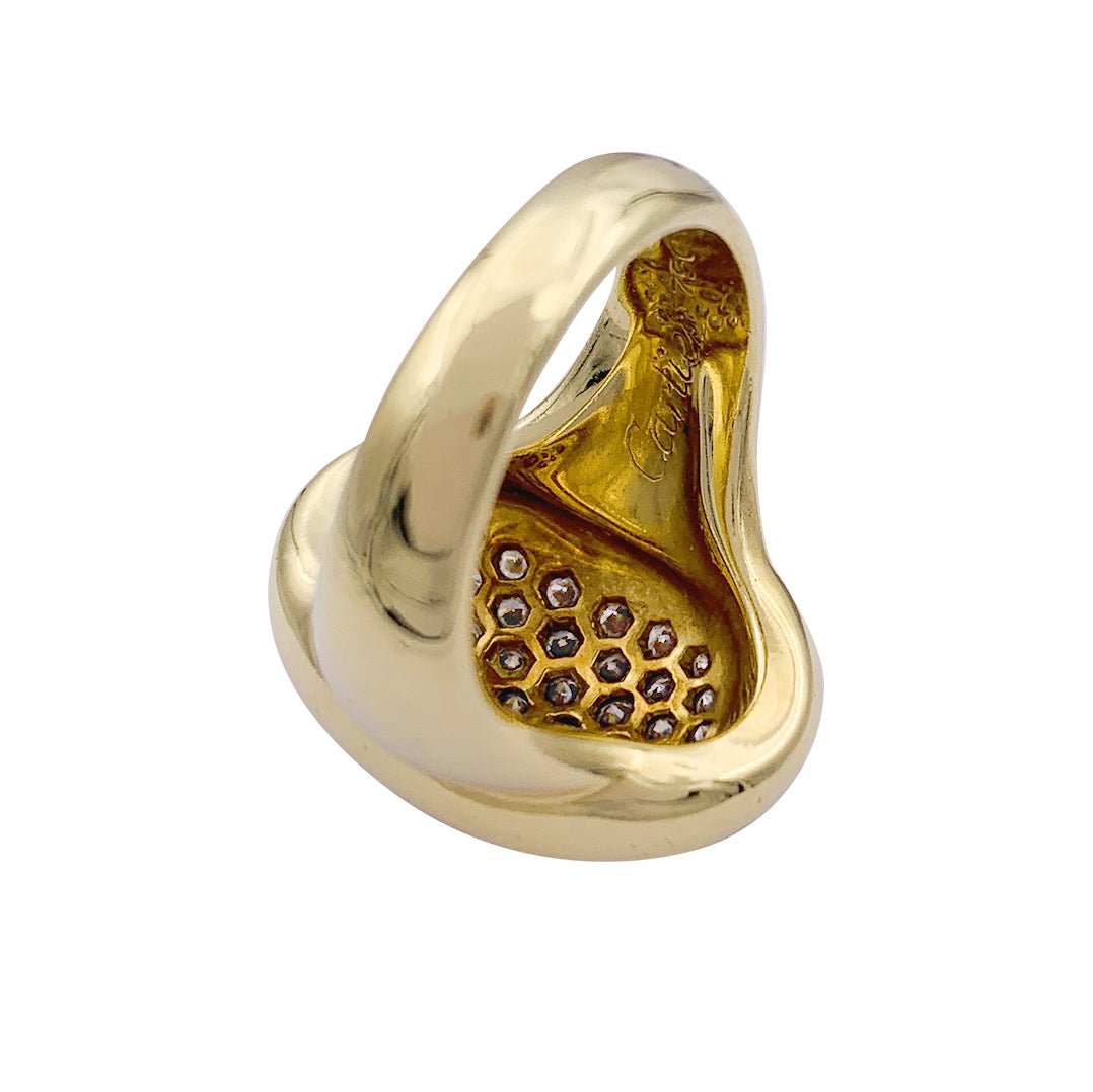 Bague CARTIER "Baignoire" en or jaune et diamants - Castafiore