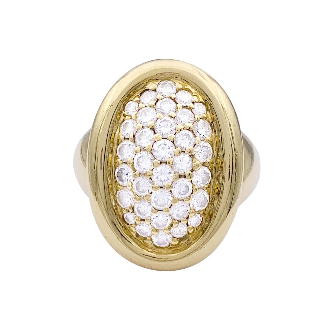 Bague CARTIER "Baignoire" en or jaune et diamants - Castafiore