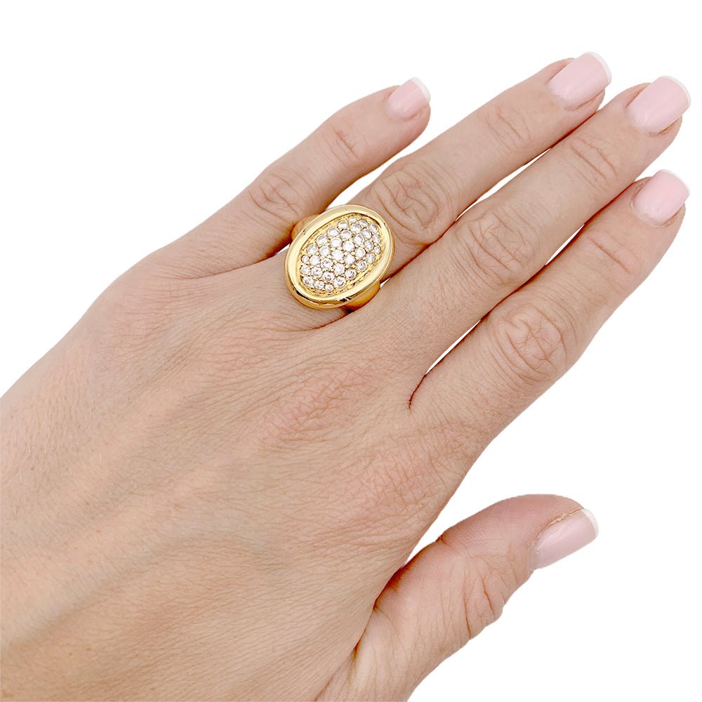 Bague CARTIER "Baignoire" en or jaune et diamants - Castafiore