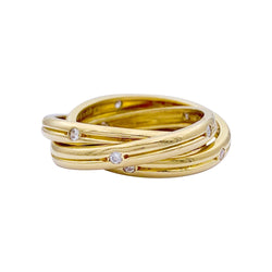 Bague Cartier, "Constellation", or jaune et diamants. - Castafiore