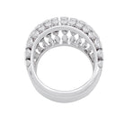 Bague Cartier, "Couronne", or blanc, diamants - Castafiore