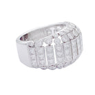 Bague Cartier, "Couronne", or blanc, diamants - Castafiore