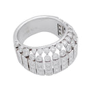 Bague Cartier, "Couronne", or blanc, diamants - Castafiore