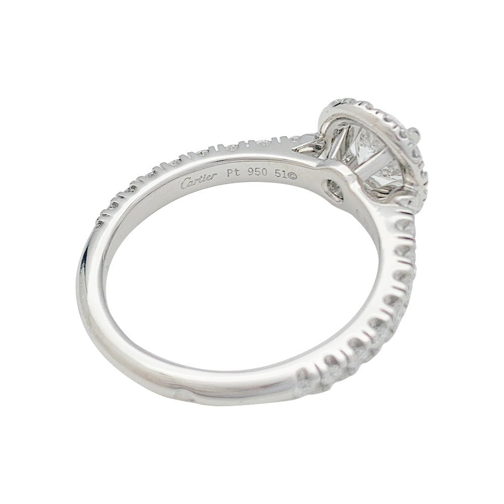 Bague Cartier "Destinée" en platine, diamant 0,73 carat - Castafiore