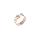 Bague CARTIER "Double C", en trois ors et diamants - Castafiore