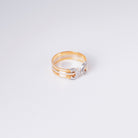 Bague CARTIER "Double C", en trois ors et diamants - Castafiore