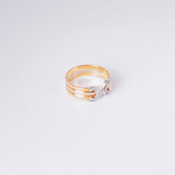 Bague CARTIER "Double C", en trois ors et diamants - Castafiore