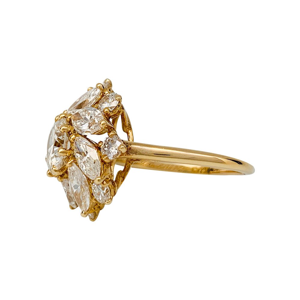 Bague CARTIER en or jaune, diamant 1,57 carats - Castafiore