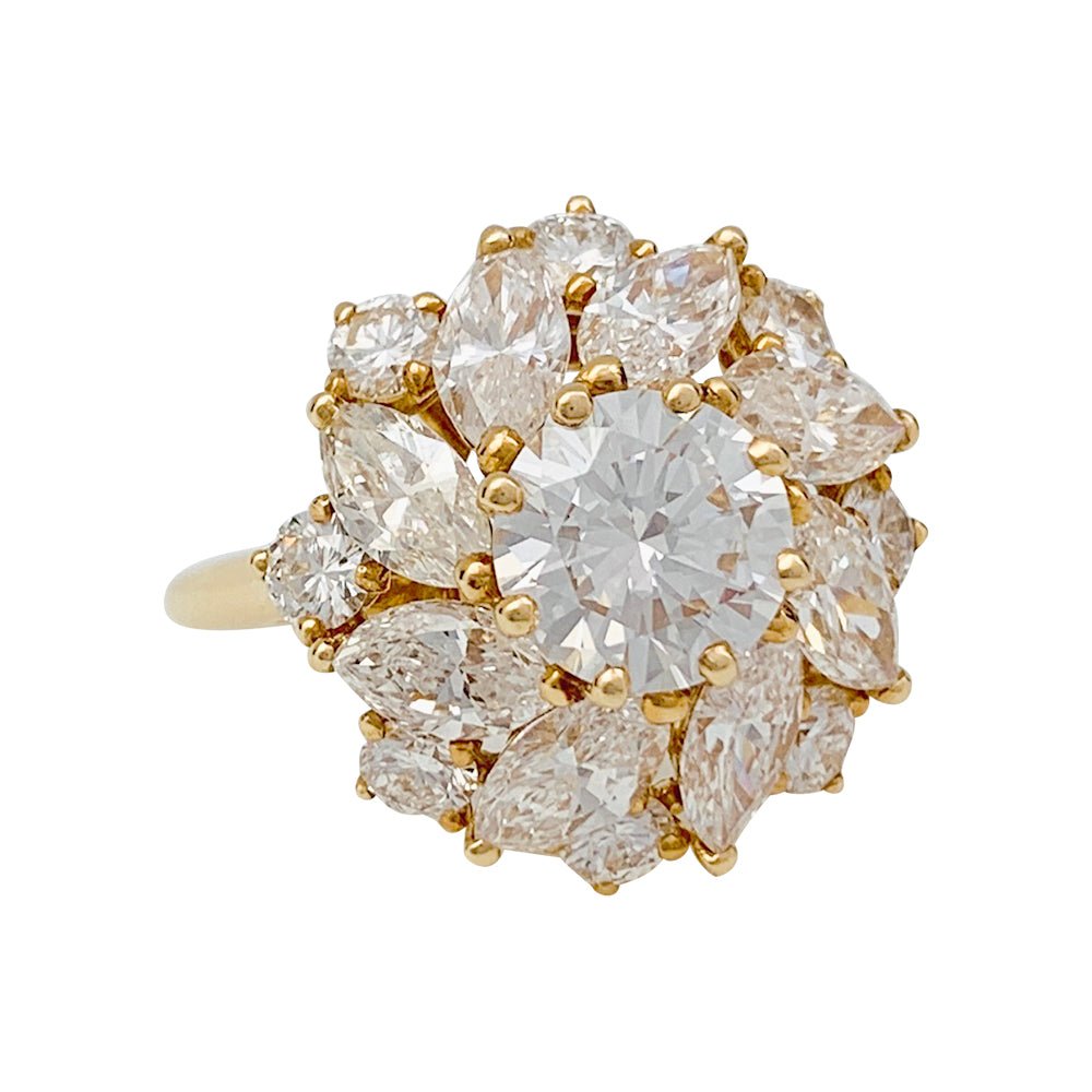 Bague CARTIER en or jaune, diamant 1,57 carats - Castafiore