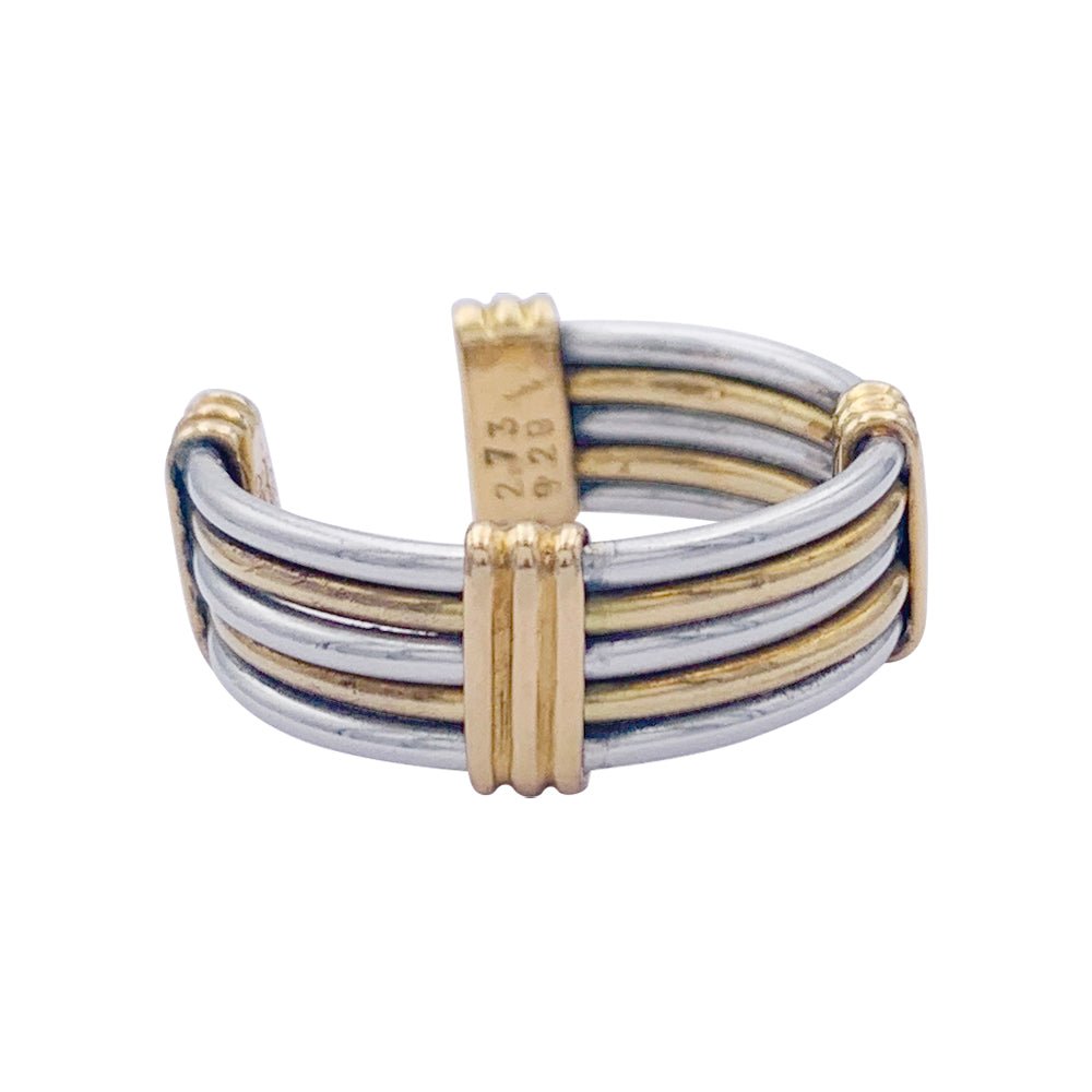 Bague CARTIER en or jaune et acier - Castafiore