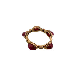 Bague CARTIER en or jaune, rubis et diamants - Castafiore
