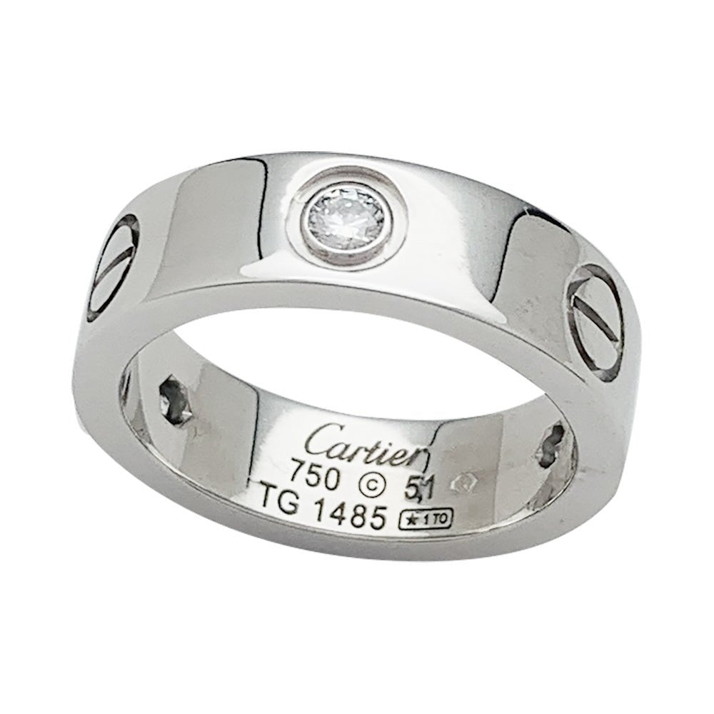 Bague Cartier, "Love", or blanc, diamants - Castafiore