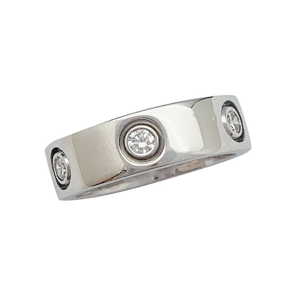 Bague Cartier, "Love", or blanc, diamants - Castafiore