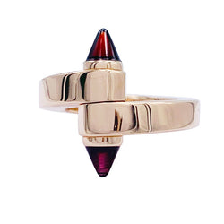 Bague CARTIER "Menottes" en or rose, grenats rhodolites - Castafiore