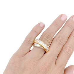 Bague CARTIER "Odyssée" deux ors et diamants. - Castafiore