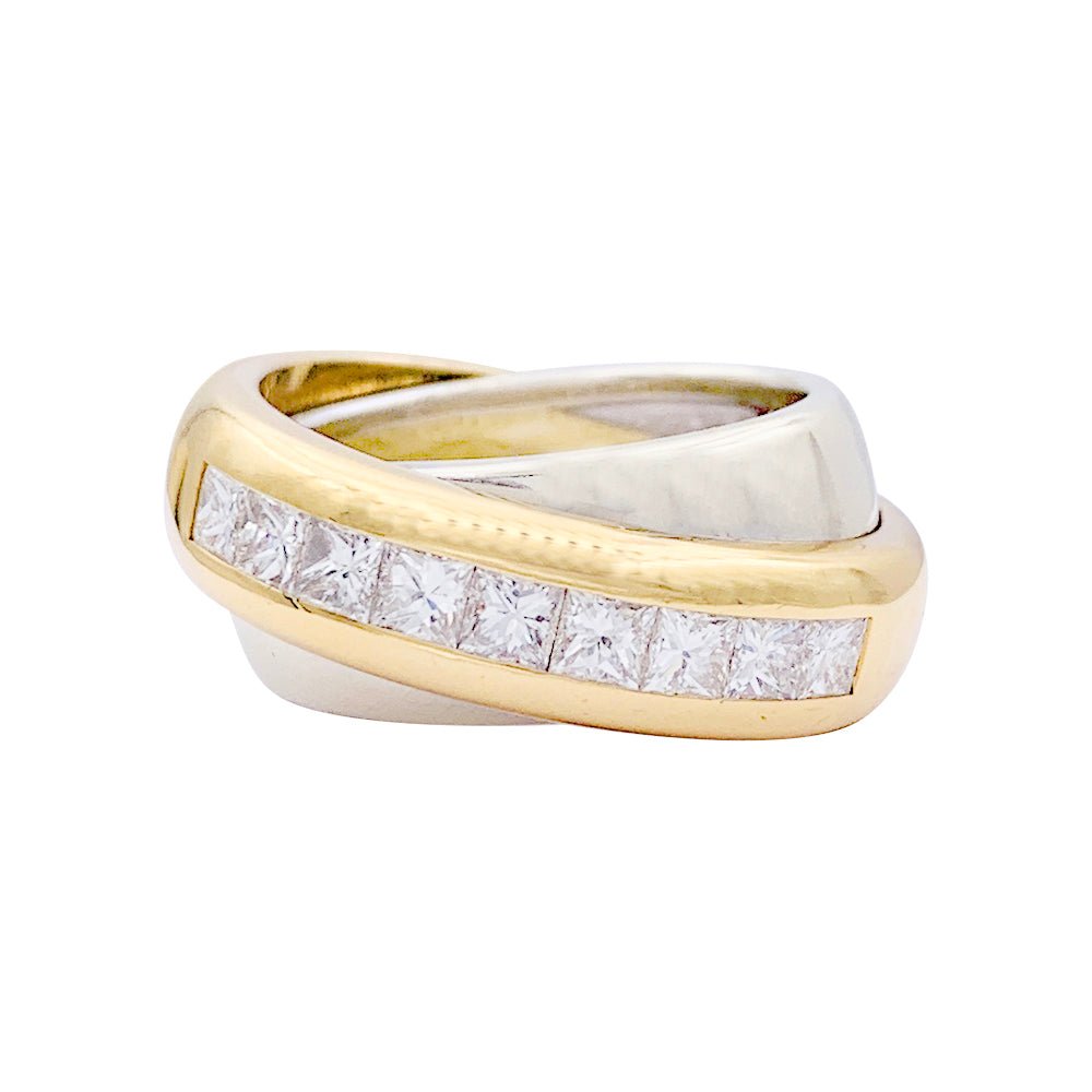 Bague CARTIER "Odyssée" deux ors et diamants. - Castafiore