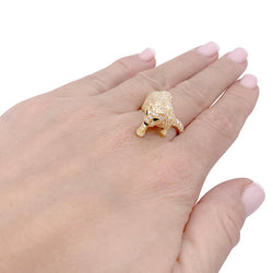 Bague CARTIER "Panthère de Cartier" en or jaune, émeraude, onyx et diamants - Castafiore