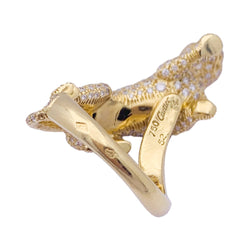 Bague CARTIER "Panthère de Cartier" en or jaune, émeraude, onyx et diamants - Castafiore