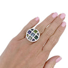 Bague Cartier, "Pasha", en or blanc, pierres fines, diamants - Castafiore