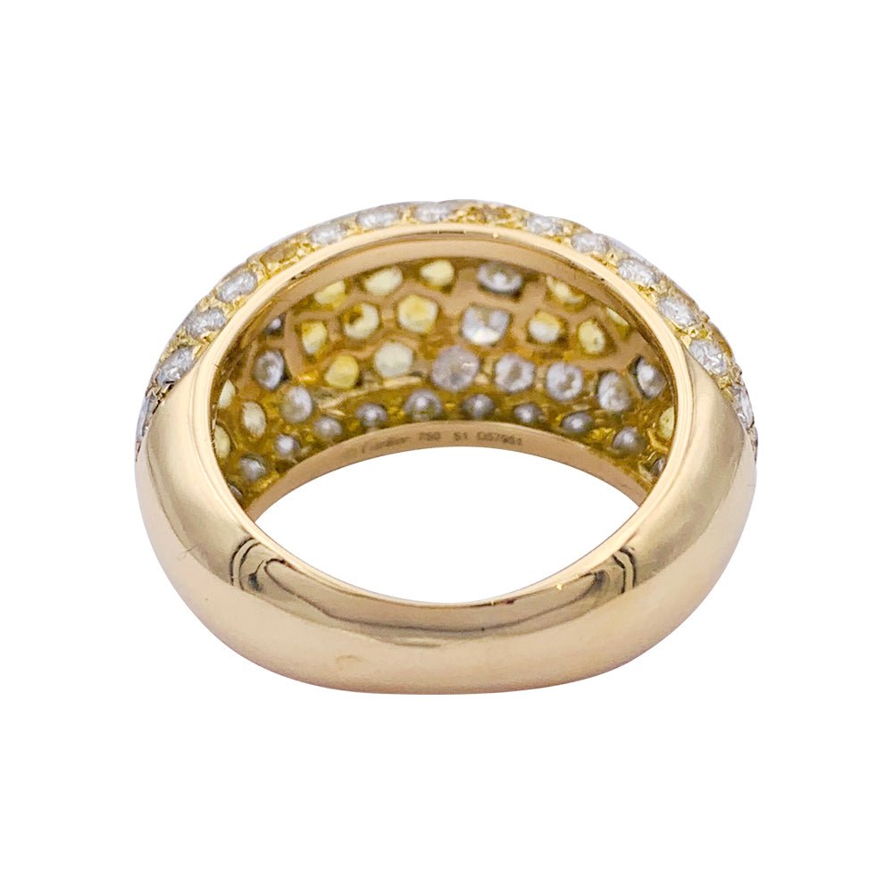 Bague CARTIER "Sauvage", en or jaune, diamants, saphirs jaunes. - Castafiore