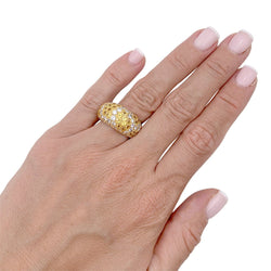 Bague CARTIER "Sauvage", en or jaune, diamants, saphirs jaunes. - Castafiore