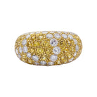 Bague CARTIER "Sauvage", en or jaune, diamants, saphirs jaunes. - Castafiore