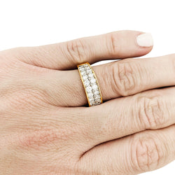 Bague CARTIER, "Séranade", or jaune, platine et diamants - Castafiore