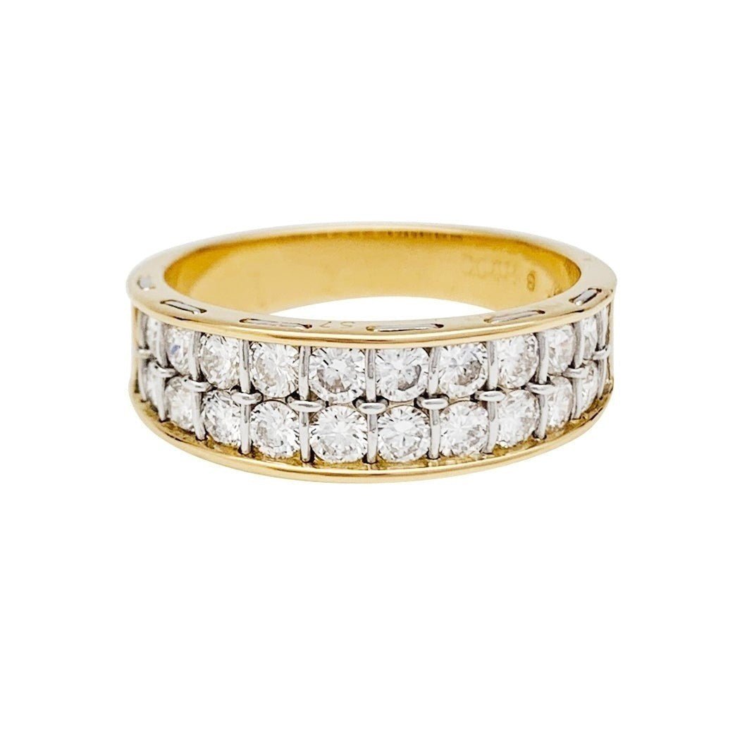 Bague CARTIER, "Séranade", or jaune, platine et diamants - Castafiore