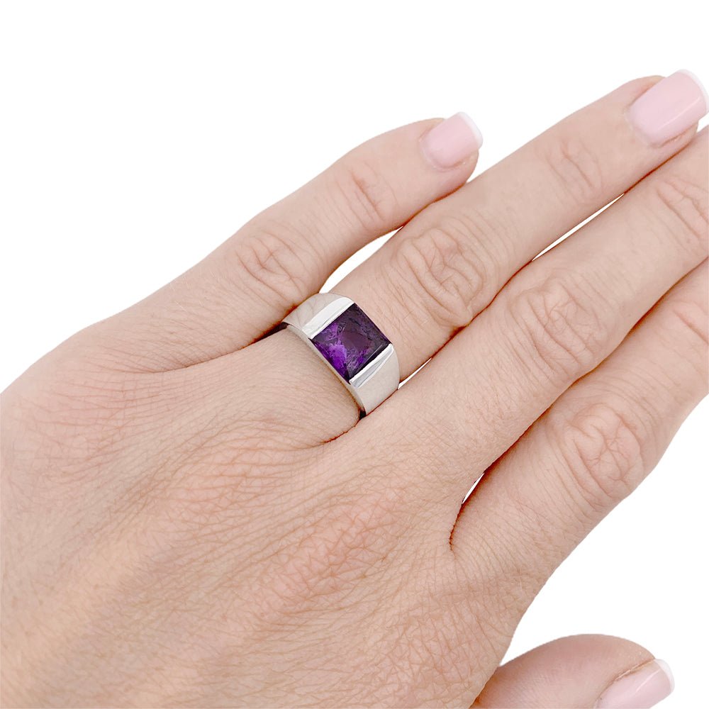 CARTIER Tank ring in white gold and amethyst