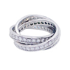 Bague Cartier, "Trinity", en or blanc et diamants - Castafiore