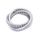 Bague Cartier, "Trinity", en or blanc et diamants - Castafiore