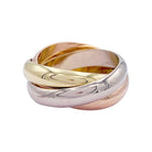 Bague Cartier, Trinity", trois ors - Castafiore