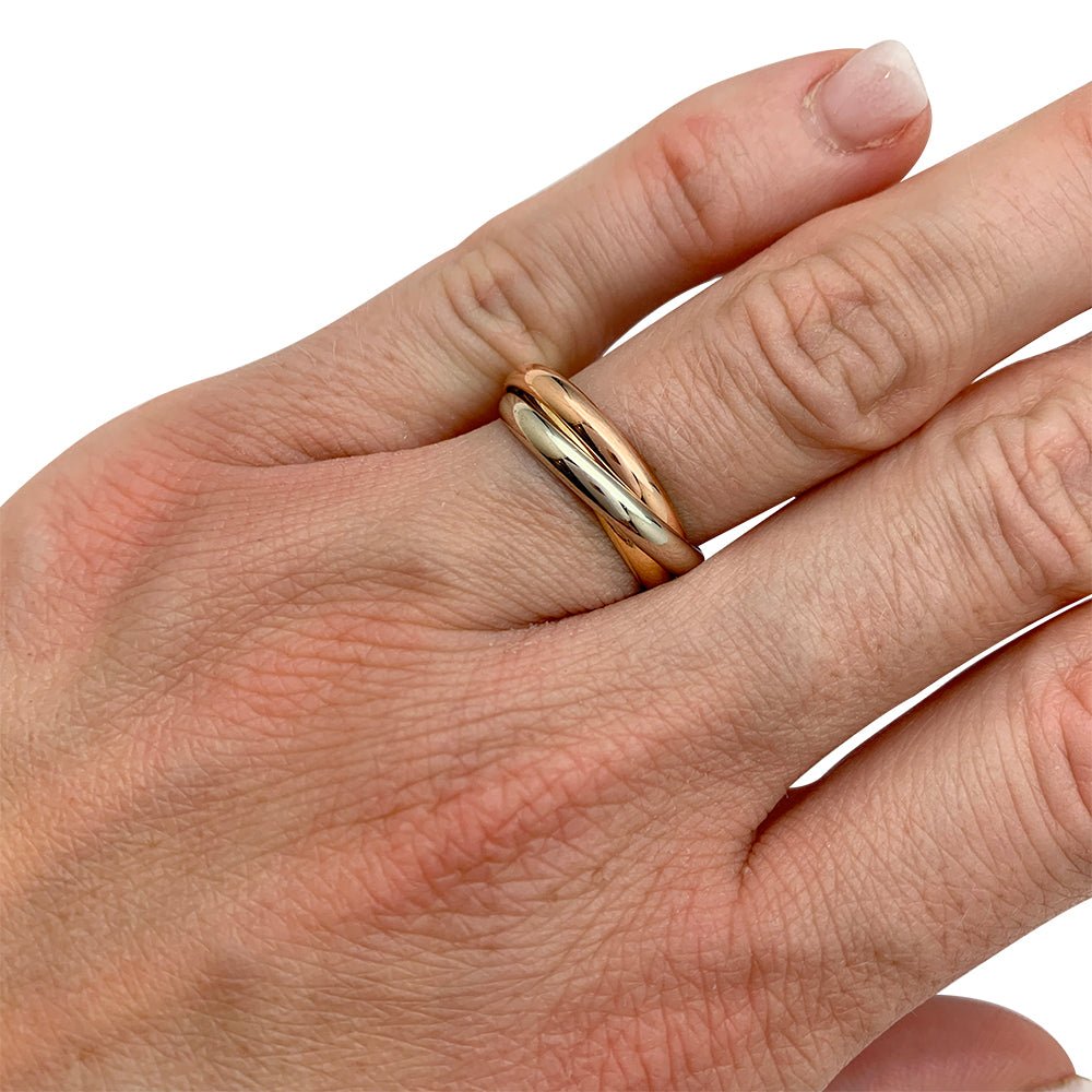 Bague Cartier, "Trinity", trois ors, petit modèle - Castafiore