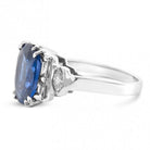 Bague Ceylan or gris saphir bleu diamants - Castafiore