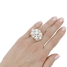 Bague Chanel, "Baroque", or blanc, diamants, perles de culture - Castafiore