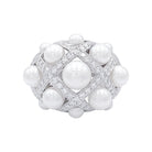 Bague Chanel, "Baroque", or blanc, diamants, perles de culture - Castafiore