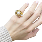 Bague Chanel, "Baroque", or jaune, perles - Castafiore